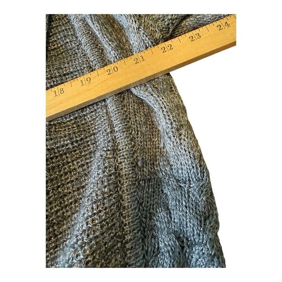 Soma Intimates Women's Gray Open Front Cable Knit Cardigan Sweater Size M - Picture 5 of 7